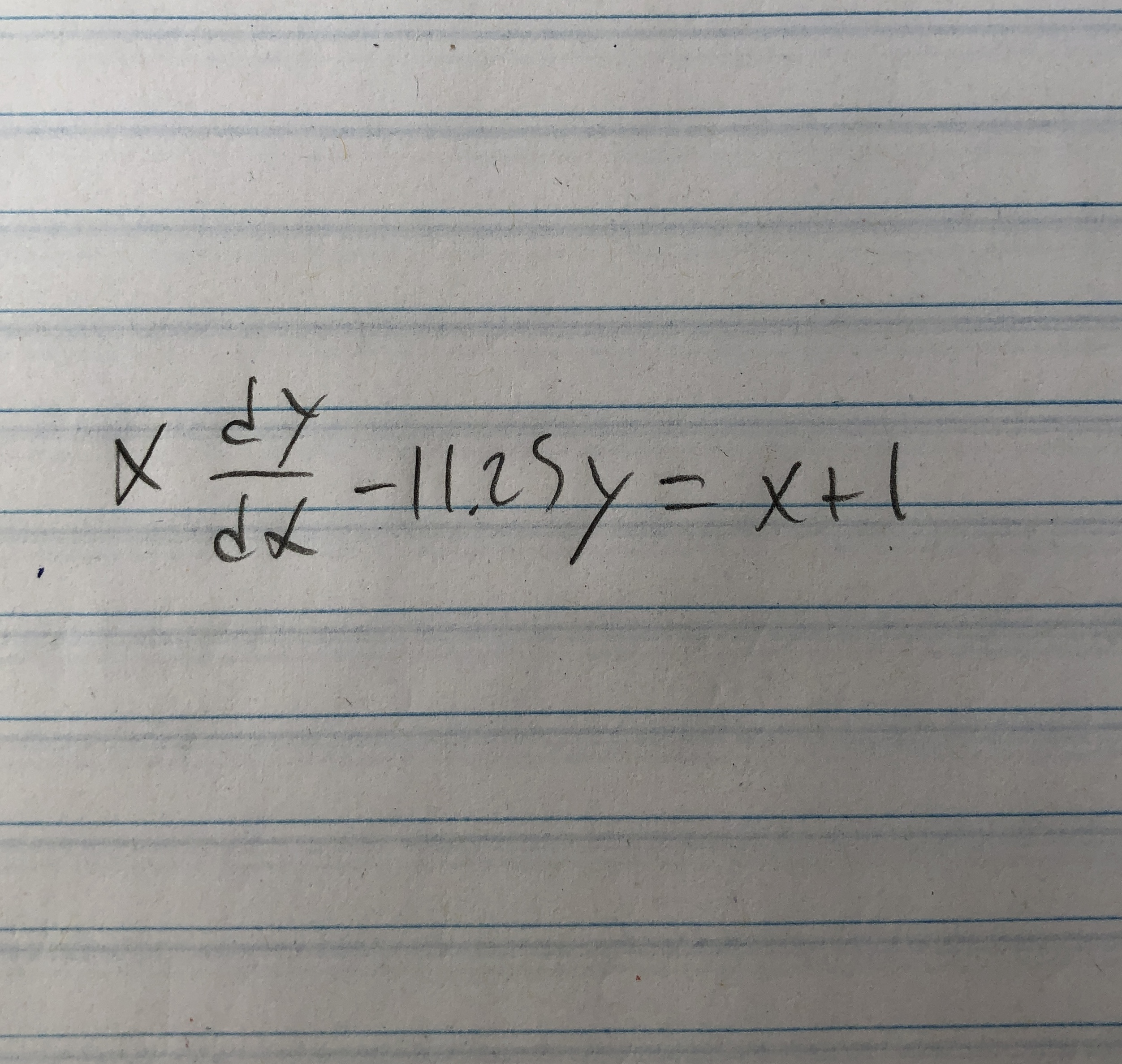 x d y d x - 1 1 . 2 5 y = x + 1