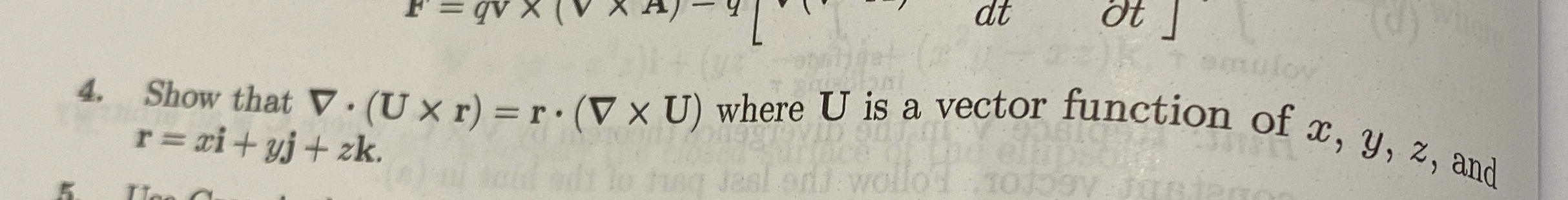 Show that grad * ( U r ) = r * ( g r a d U )