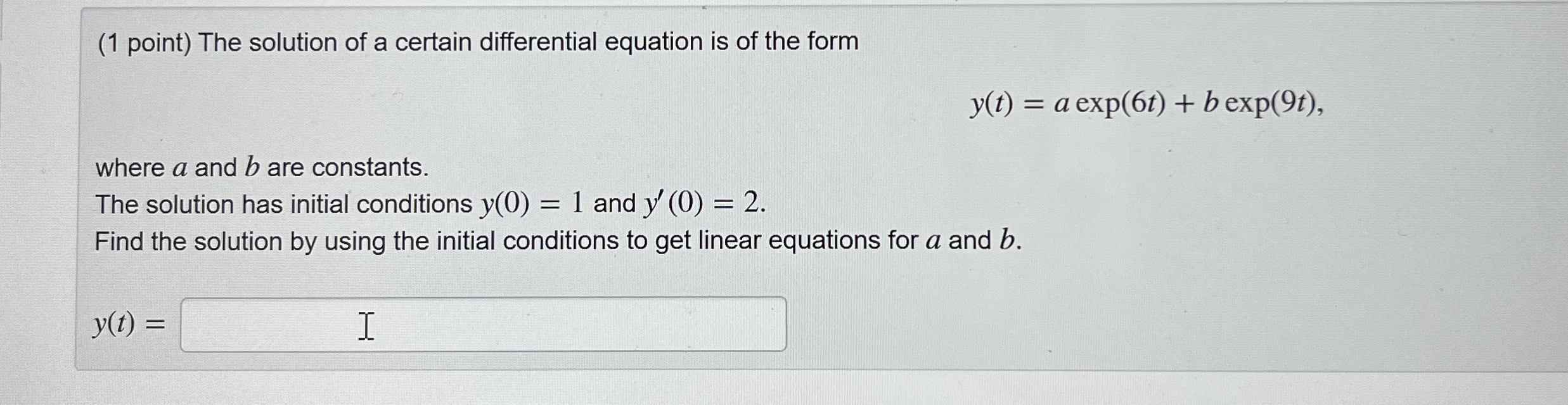 ( 1 point ) The solution of a certain