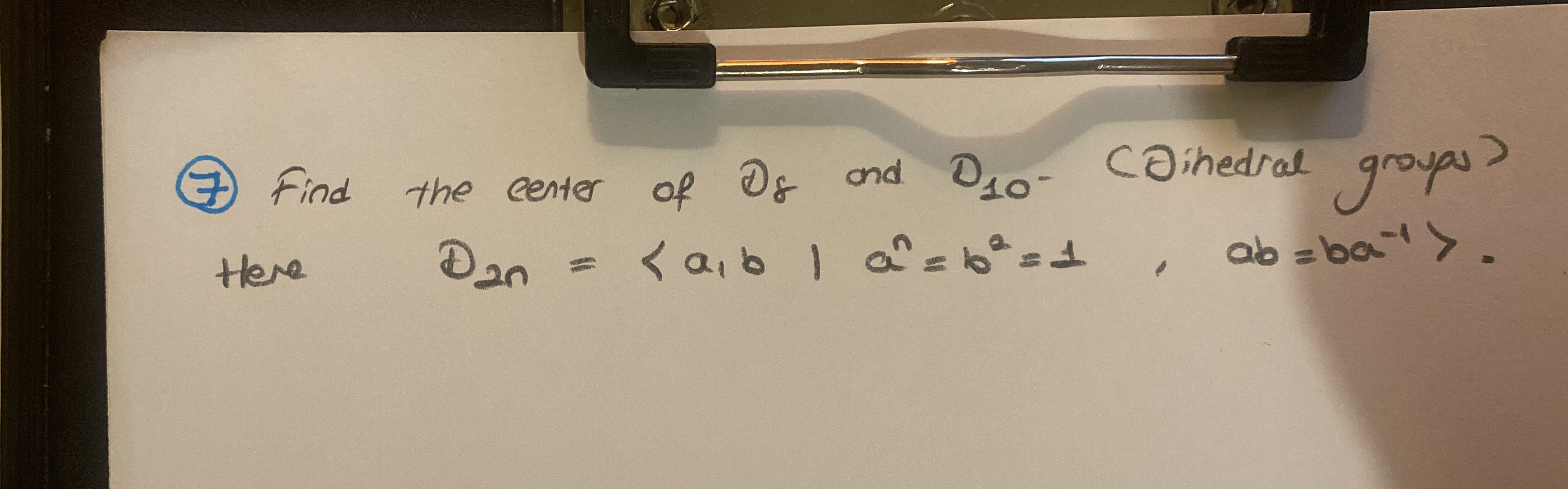 ( 7 ) Find the center of d e l 8 and d e l 1 0 -