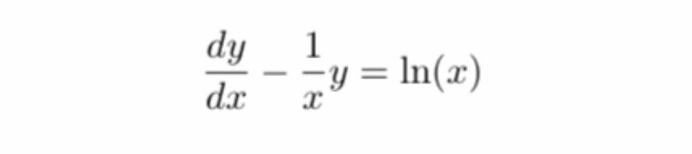 d y d x - 1 x y = l n ( x ) Use integrating