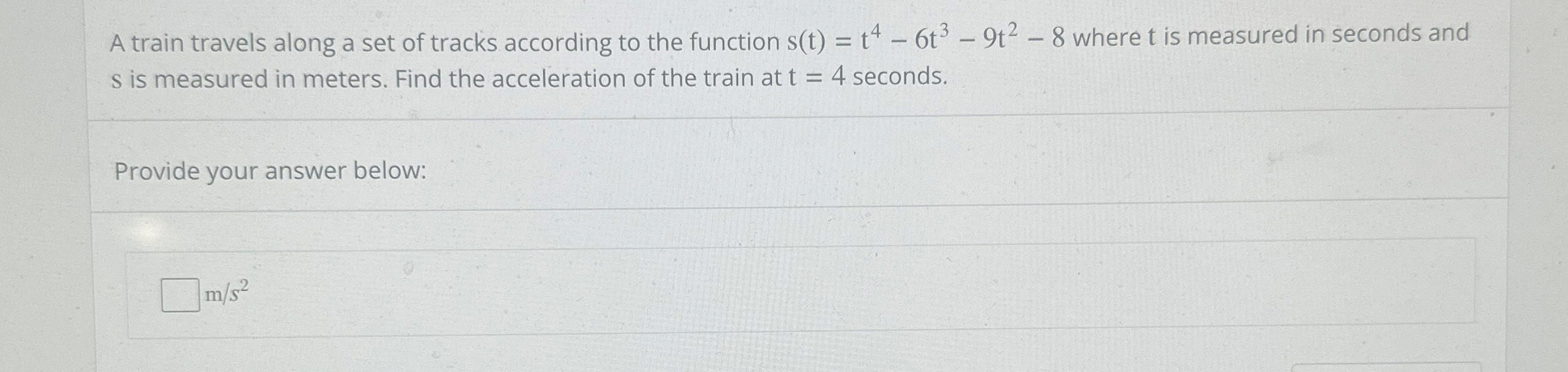A train travels along a set of tracks according