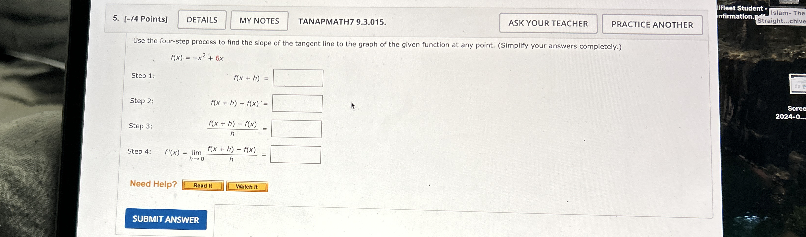 [ - / 4 Points ] TANAPMATH 7 9 . 3 . 0 1 5 .