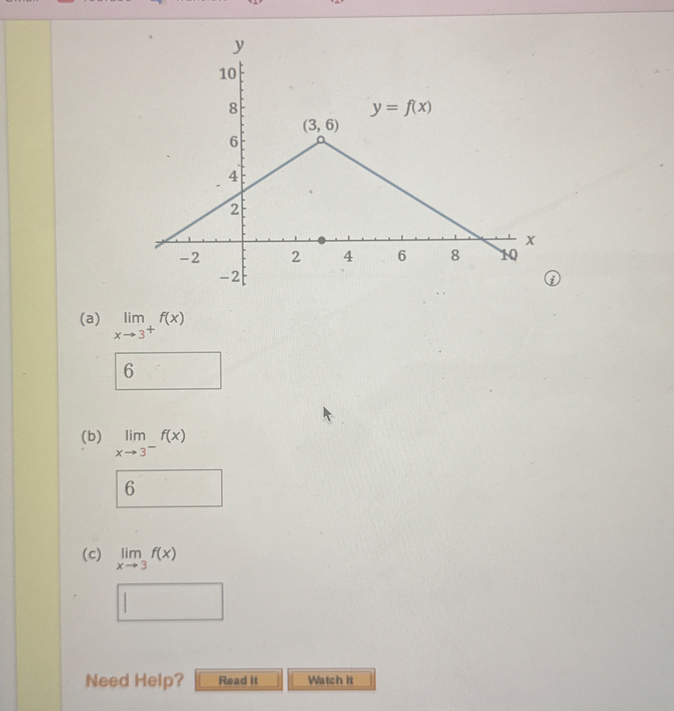 ( a ) lim x 3 + f ( x ) ( b ) lim x 3 - f ( x ) (
