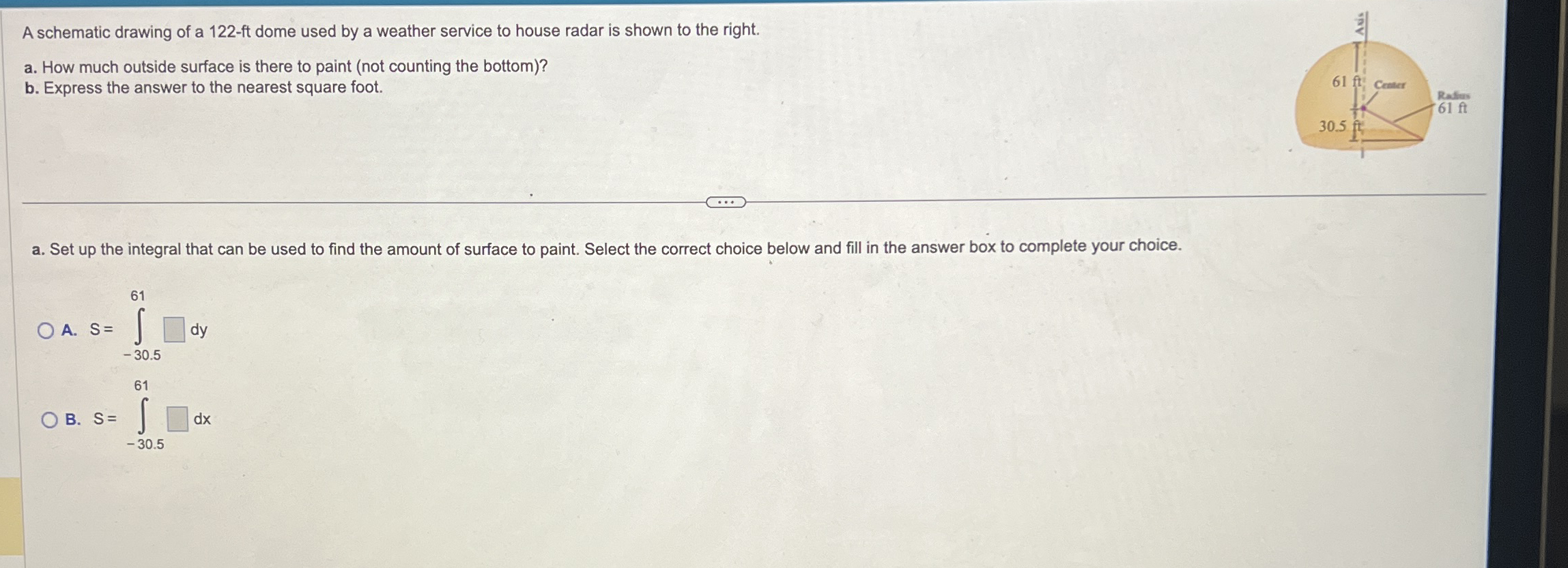 A schematic drawing of a 1 2 2 - f t dome used by