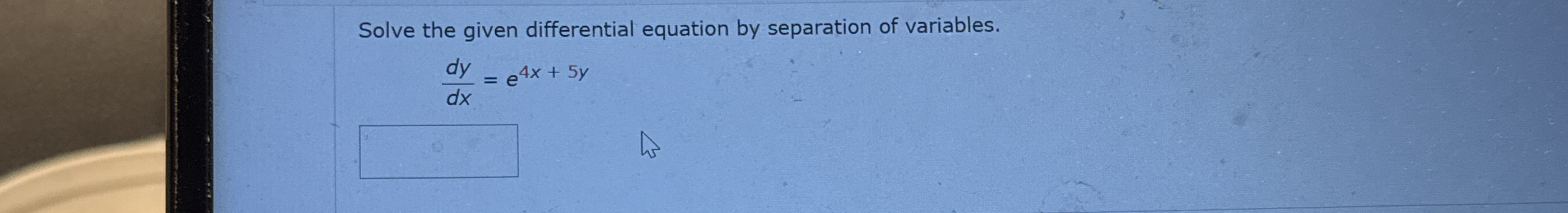 Solve the given differential equation by