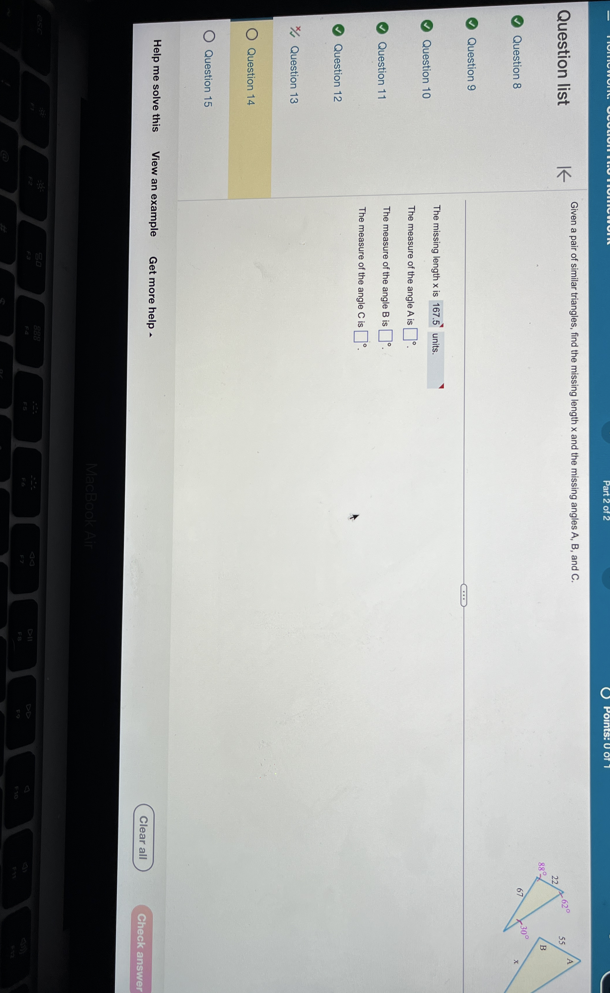 Part 2 of 2 Points: 0 of 1 Question list Question