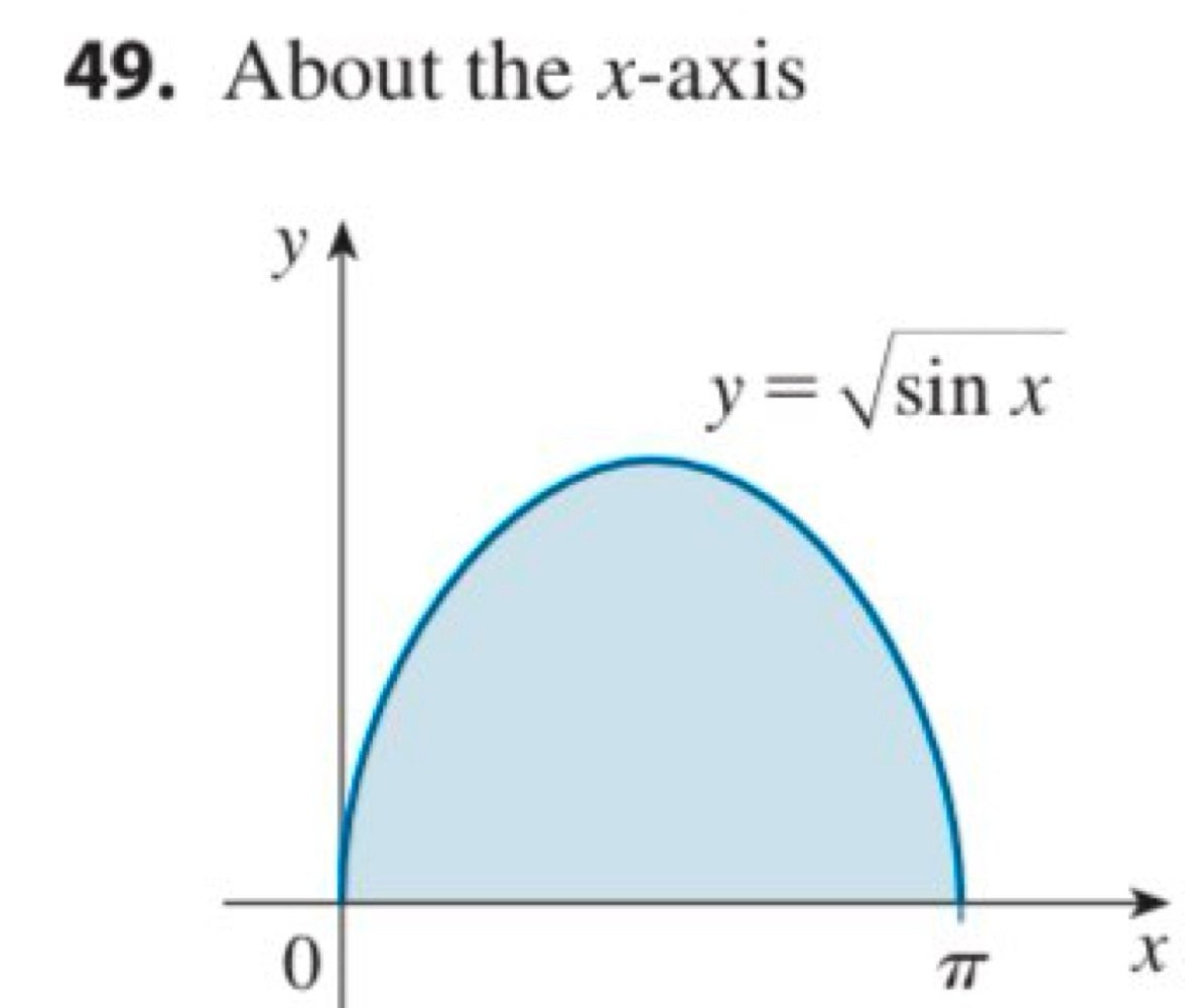 4 9 . About the \ ( x \ ) - axis
