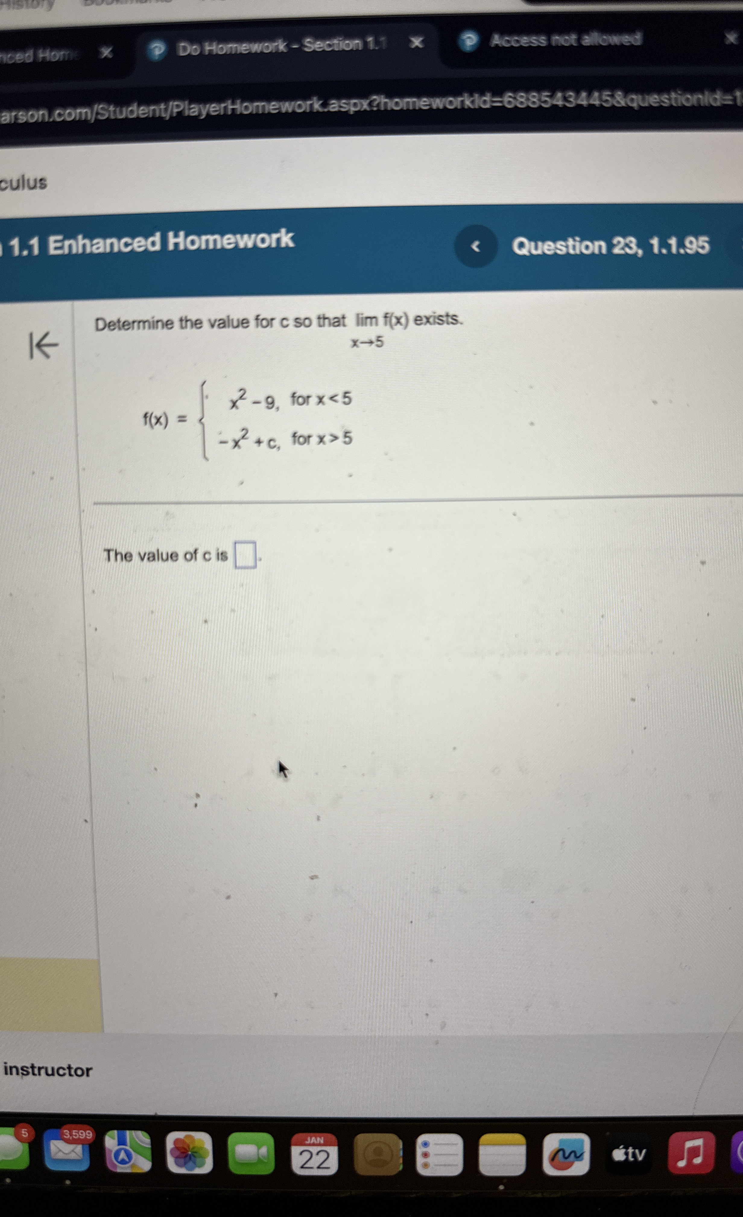 toed Hom: Do Homework - Section 1 . 1 Access not