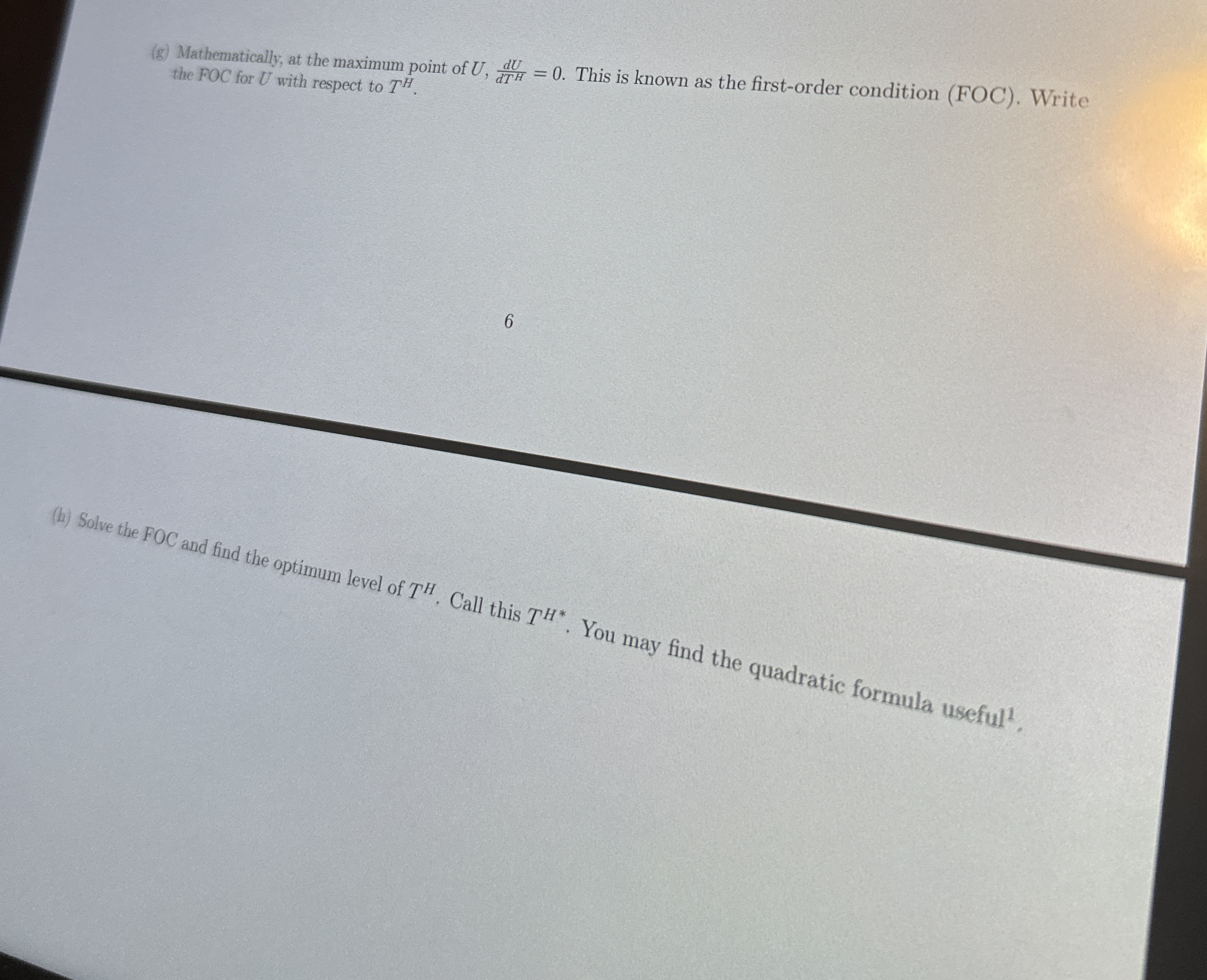 Assume that the consumer only lives for one
