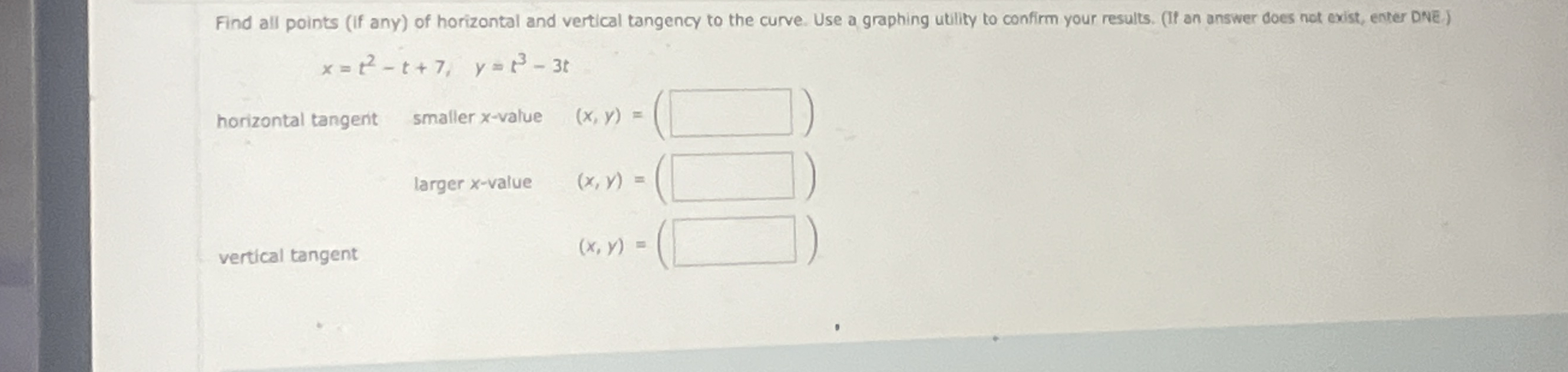 Find all points ( if any ) of horizontal and
