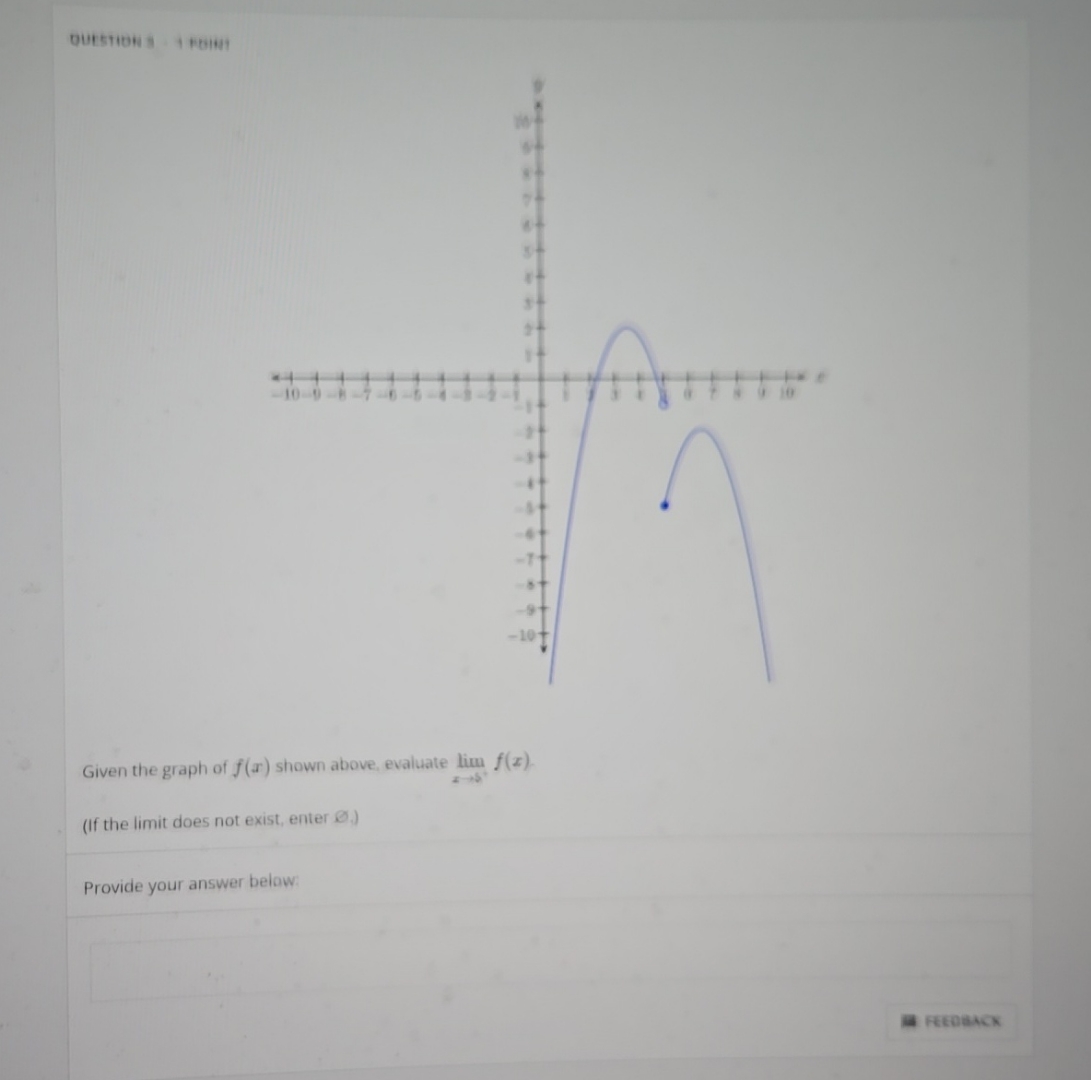 Qutstuan 1 tath Given the graph of f ( x ) shown