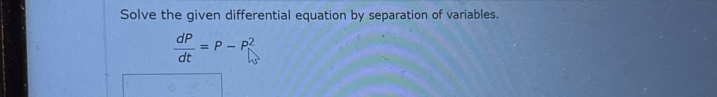 Solve the given differential equation by