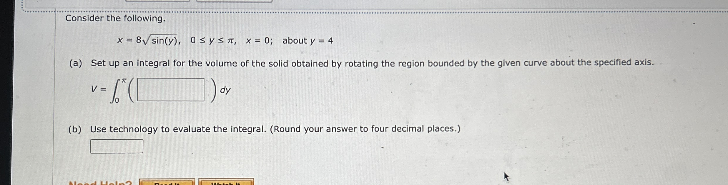 Consider the following. y = 2 c o s 4 ( x ) , y =