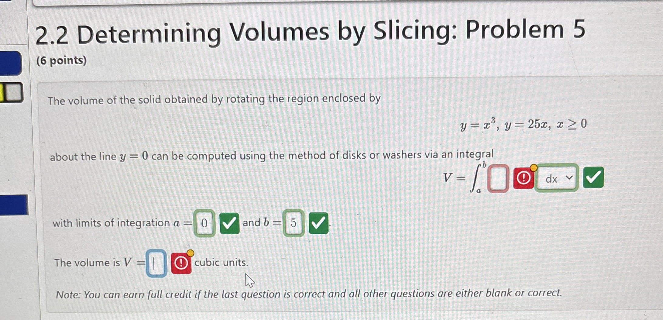 2 . 2 Determining Volumes by Slicing: Problem 5 (