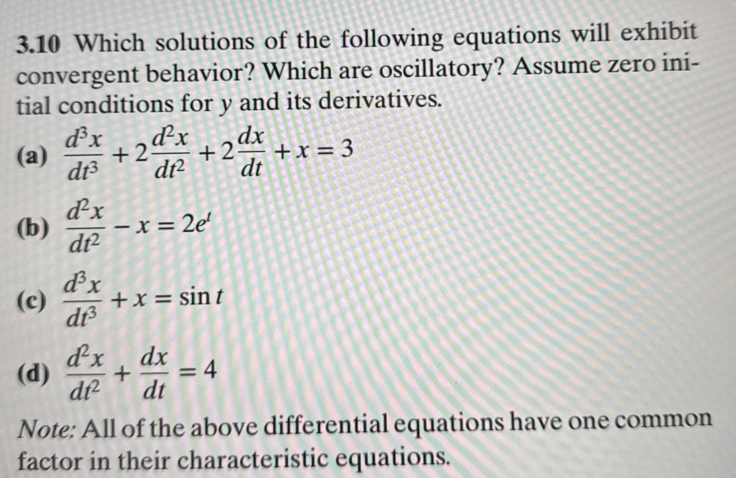 3 . 1 0 Which solutions of the following