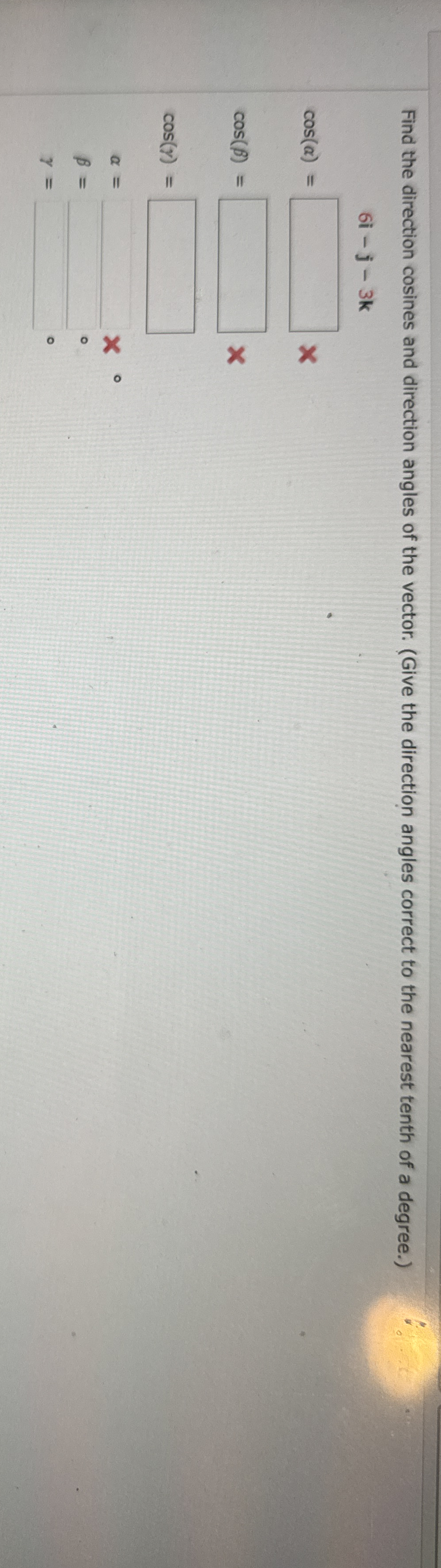 Find the direction cosines and direction angles