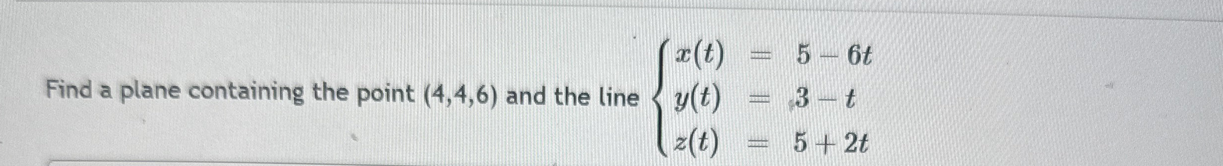 Find a plane containing the point ( 4 , 4 , 6 )