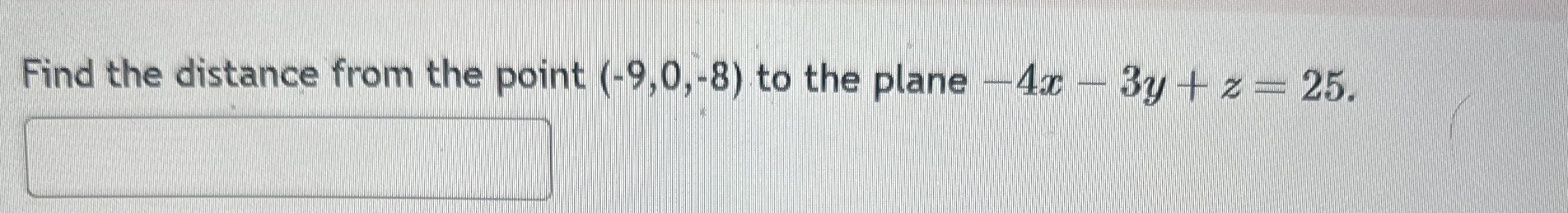 Find the distance from the point ( - 9 , 0 , - 8
