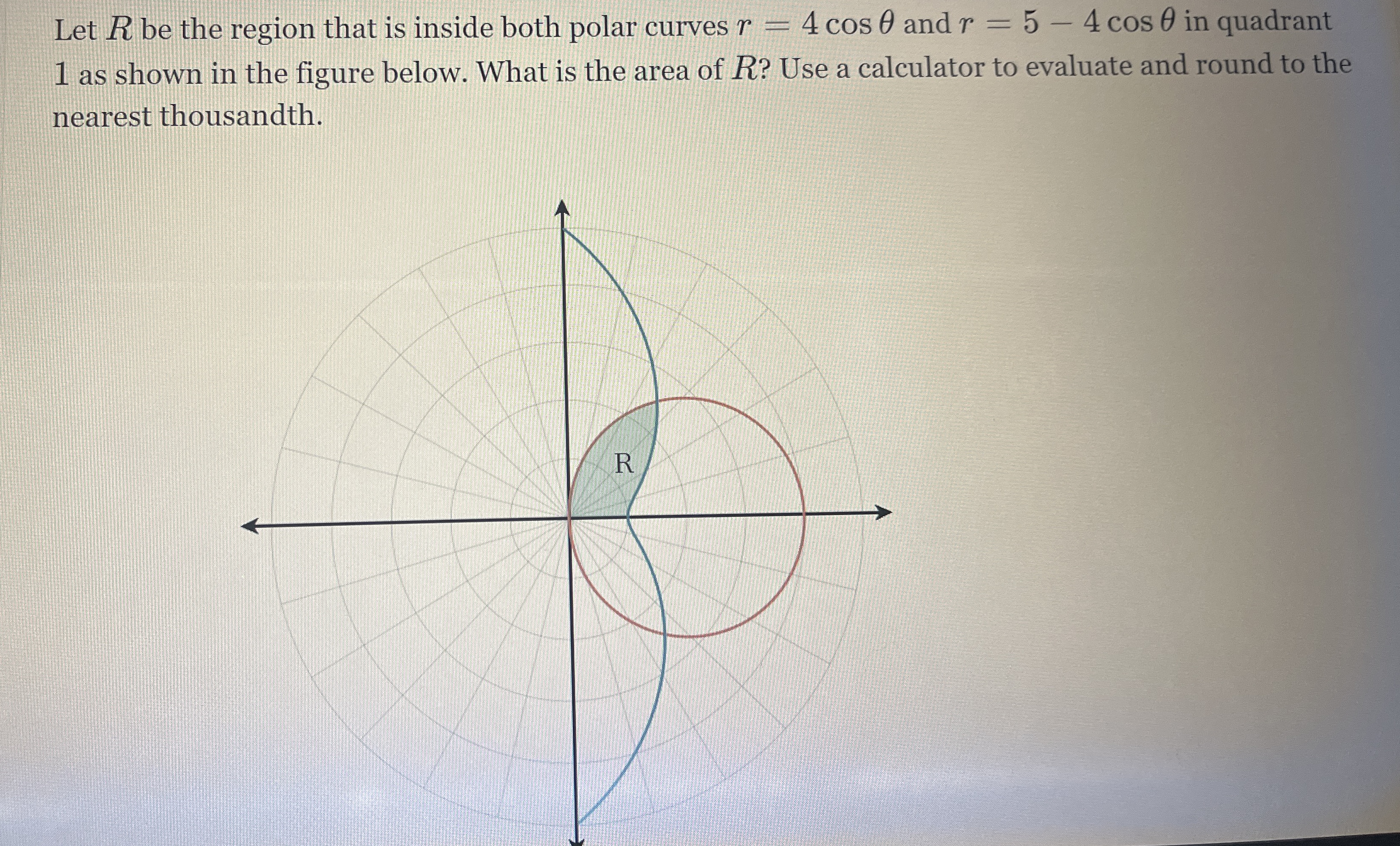 Let R be the region that is inside both polar