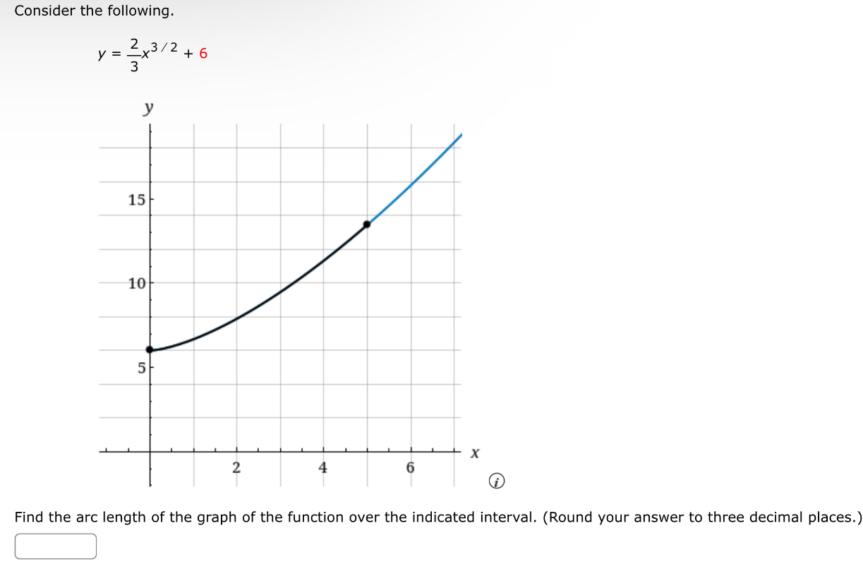 Consider the following. y = 2 3 x 3 2 + 6 v Find