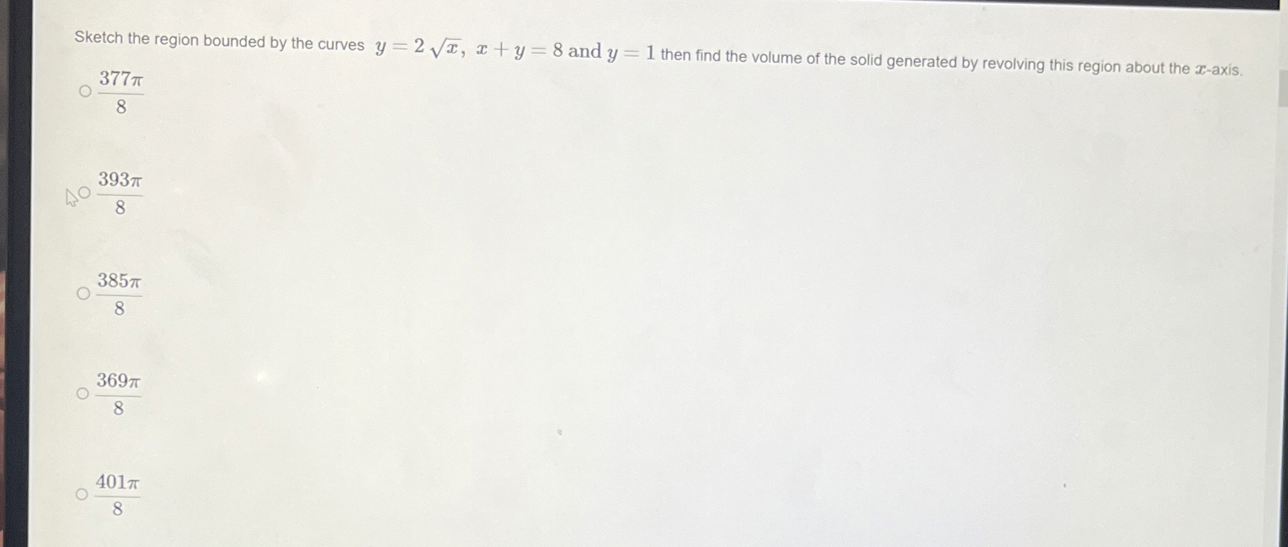 Sketch the region bounded by the curves y = 2 x 2