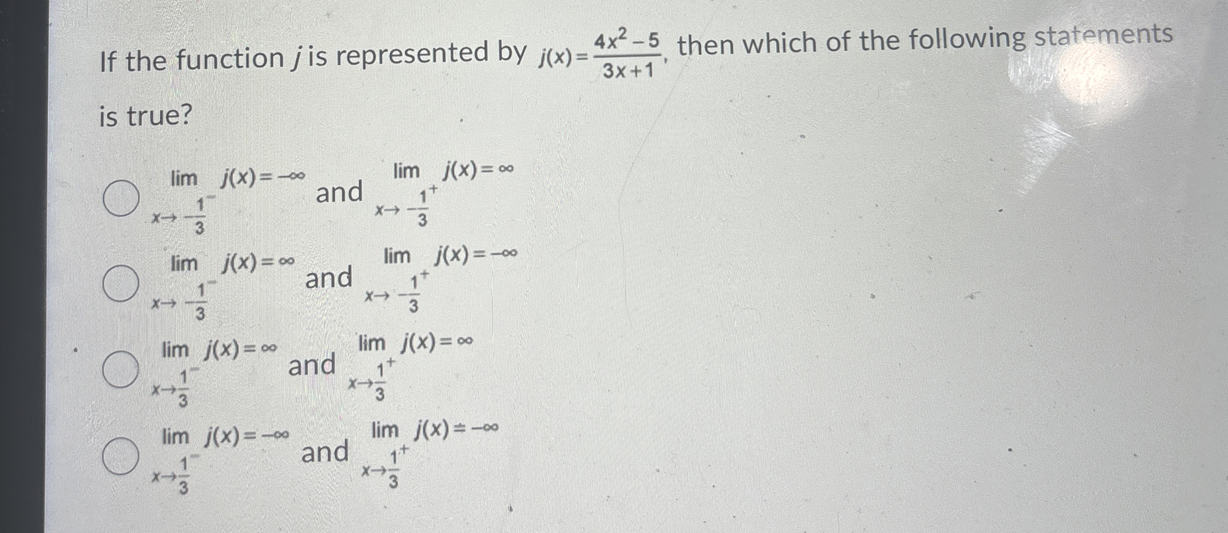 If the function j is represented by j ( x ) = 4 x