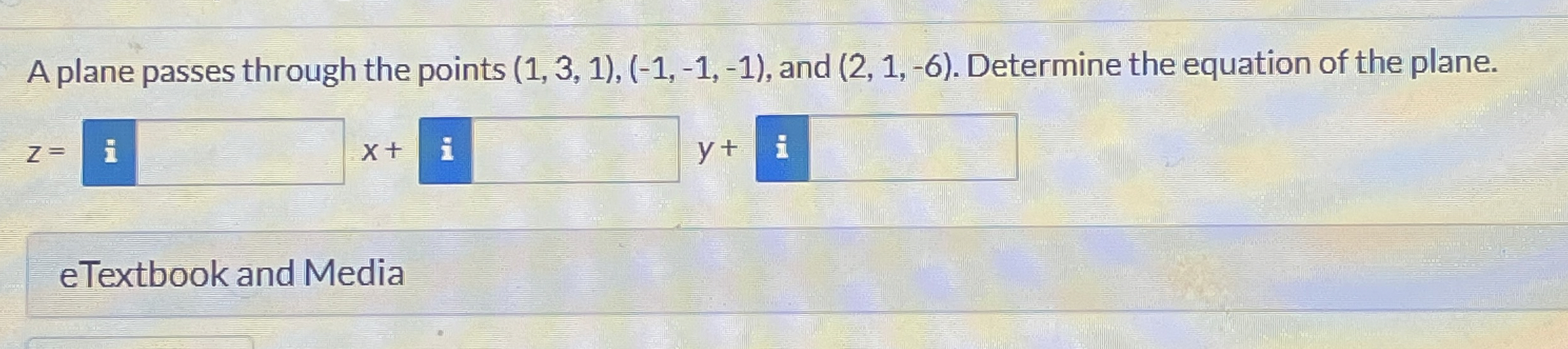 A plane passes through the points ( 1 , 3 , 1 ) ,
