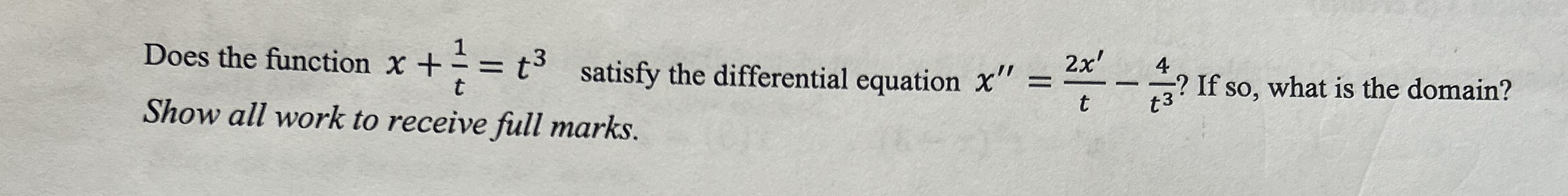 Does the function x + 1 t = t 3 satisfy the