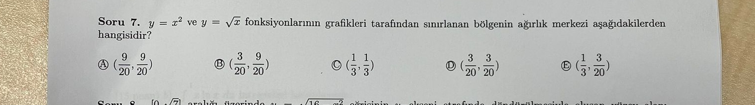 Soru 7 . y = x 2 ve y = x 2 fonksiyonlar n n