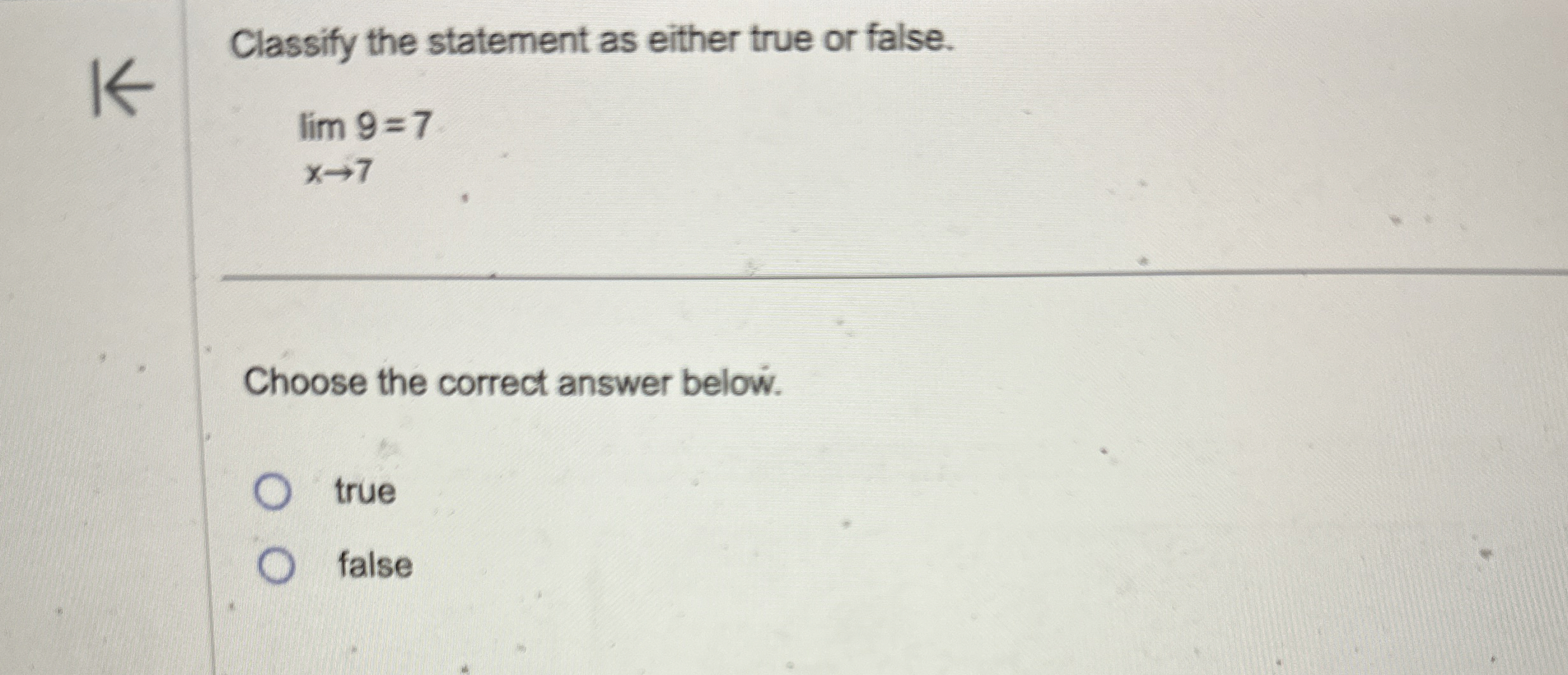 Classify the statement as either true or false.