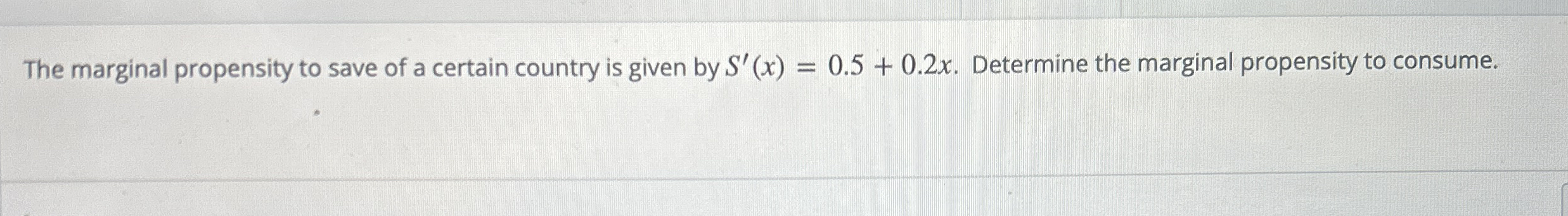 The marginal propensity to save of a certain