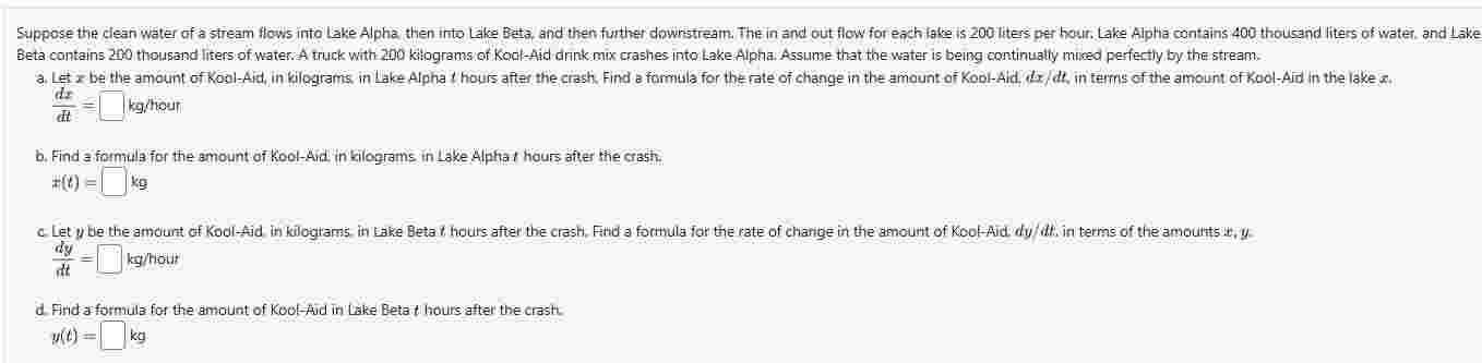 Suppose the clean water of a stream flows into