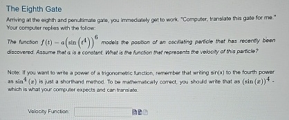 The Eighth Gate Arriving at the eighth and