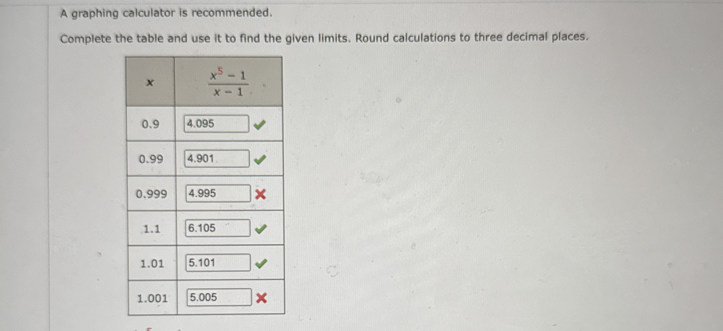 A graphing calculator is recommended. Complete