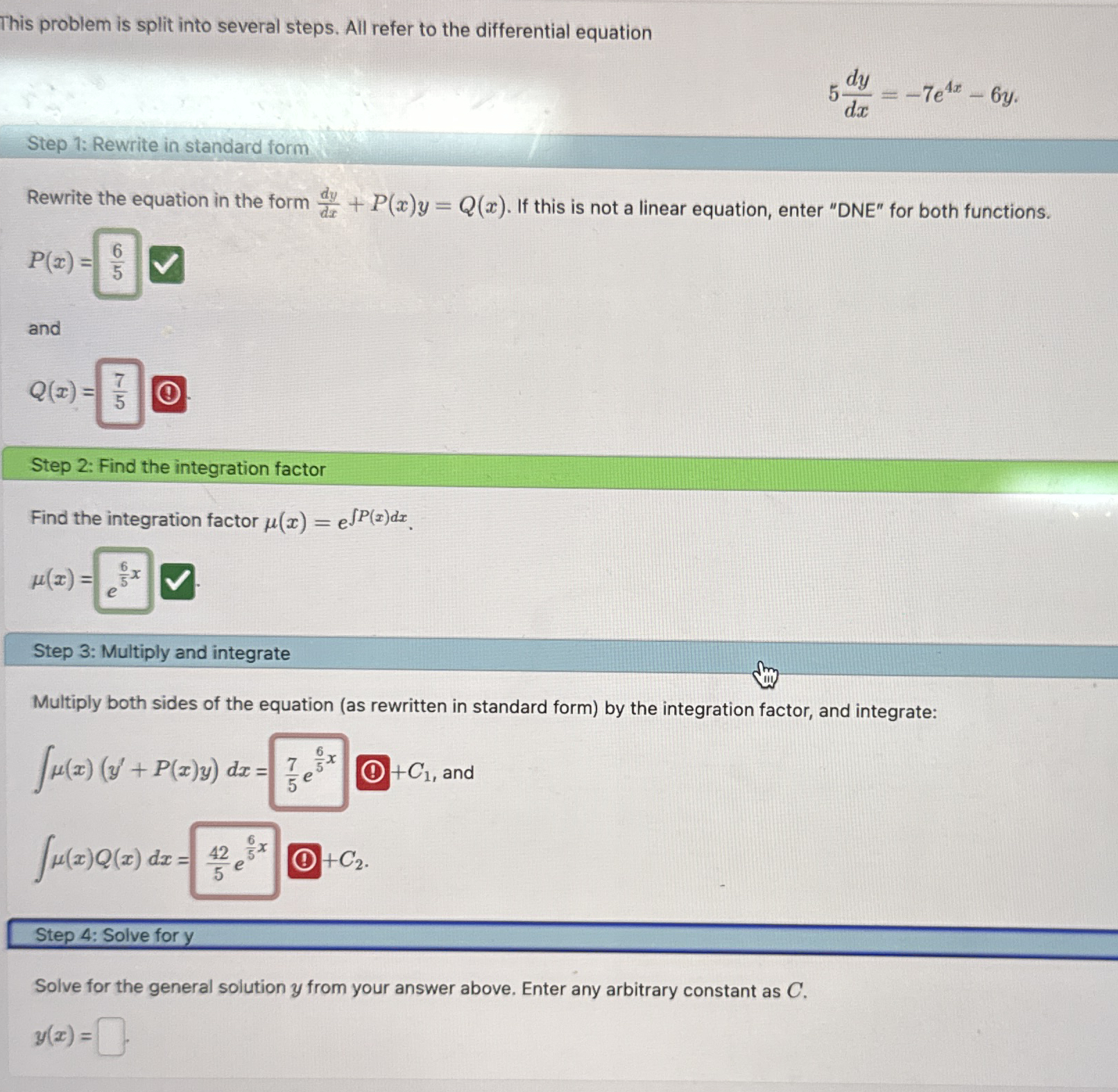 This problem is split into several steps. All