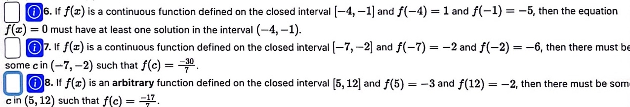 TRUE OR FALSE: ( i ) 6 . If f ( x ) is a