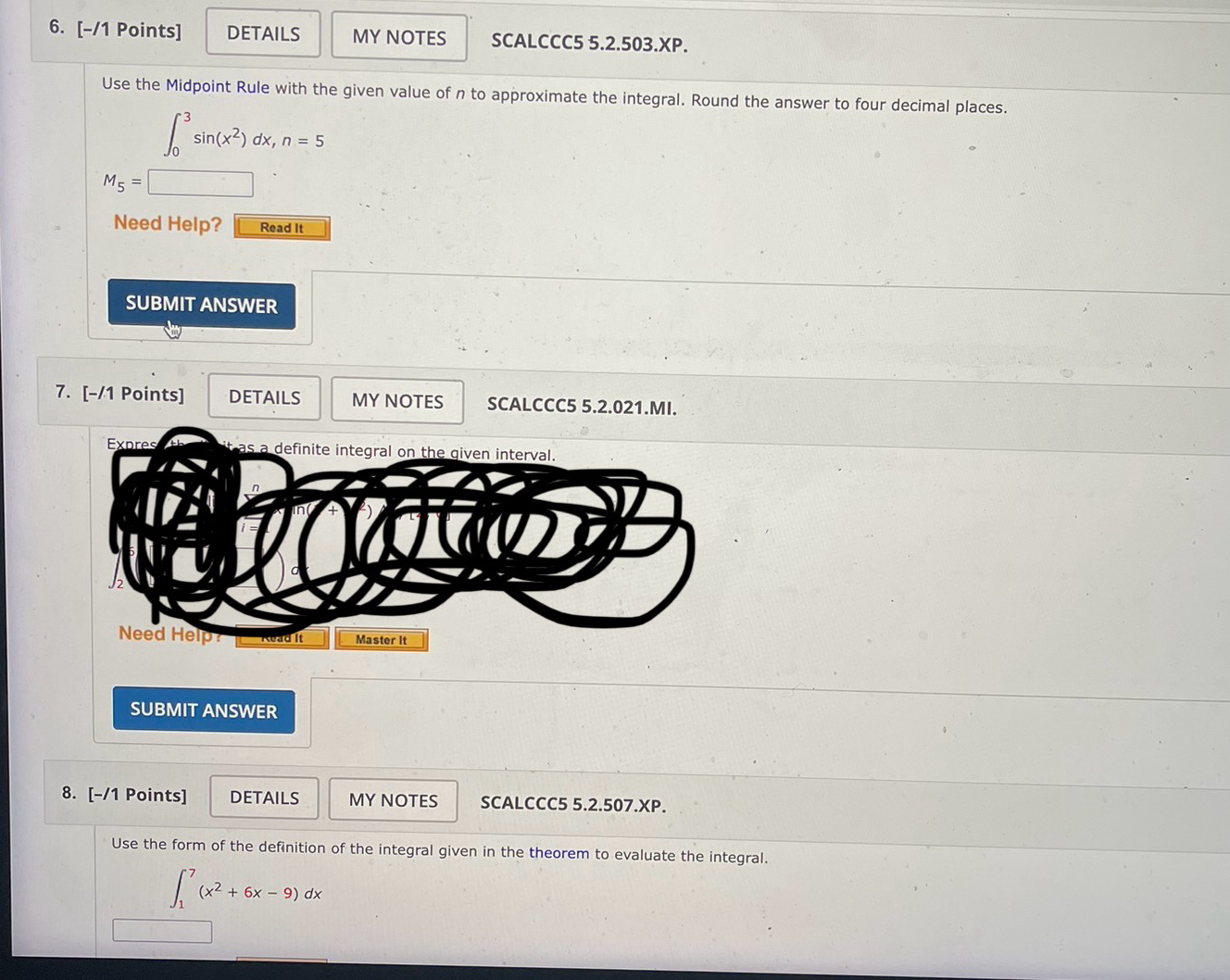 [ - / 1 Points ] SCALCCC 5 5 . 2 . 5 0 3 . XP .