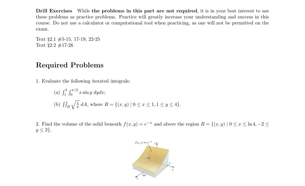 Drill Exercises While the problems in this part