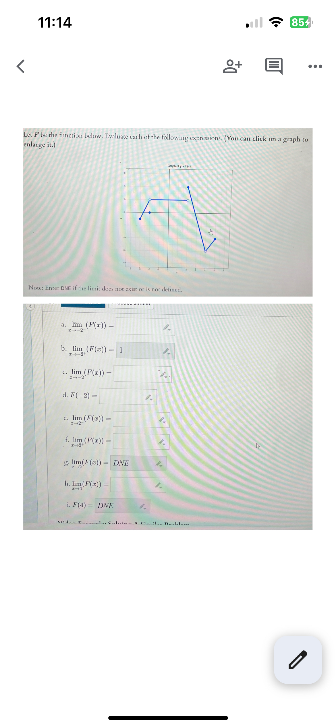 1 1 : 1 4 8 5 4 Let F be the function below.