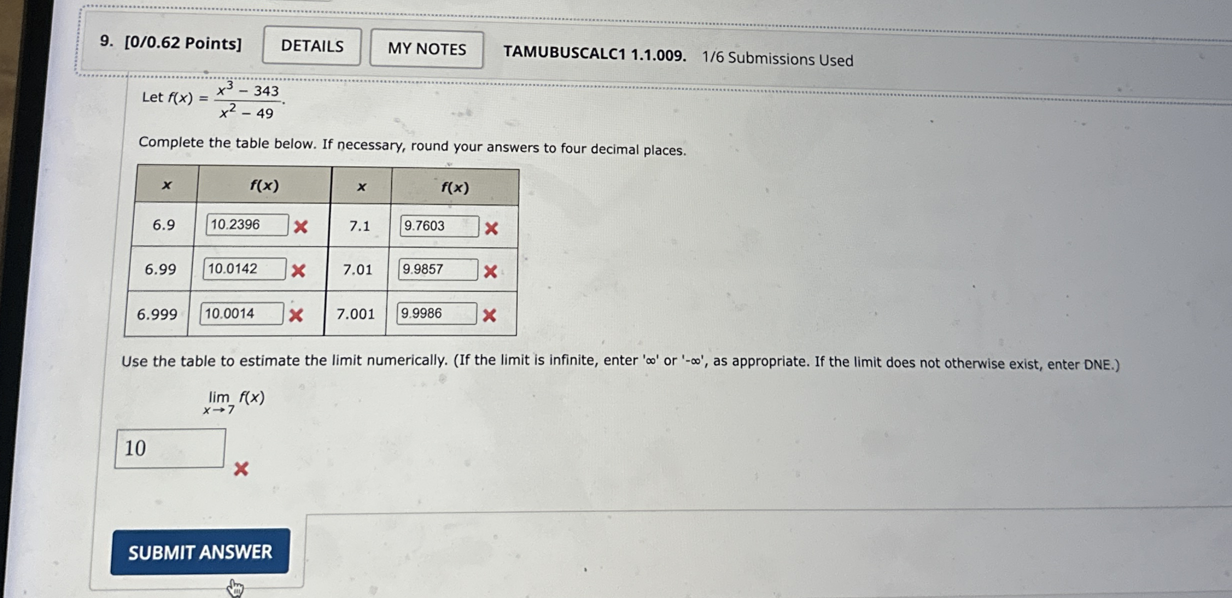 [ 0 / 0 . 6 2 Points ] TAMUBUSCALC 1 1 . 1 . 0 0