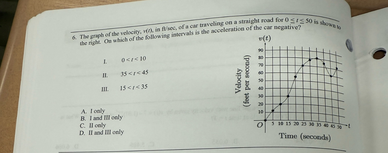 The graph of the velocity, v ( t ) , in f t s e c
