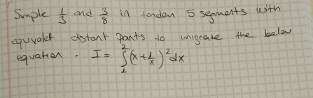 Smple 1 3 and 3 8 in tanden 5 segments with