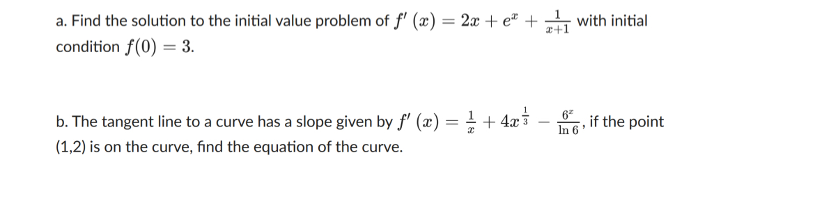 a . Find the solution to the initial value