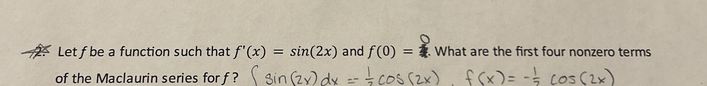 Let f be a function such that f ' ( x ) = s i n (