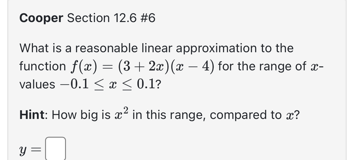 Cooper Section 1 2 . 6 # 6 What is a reasonable