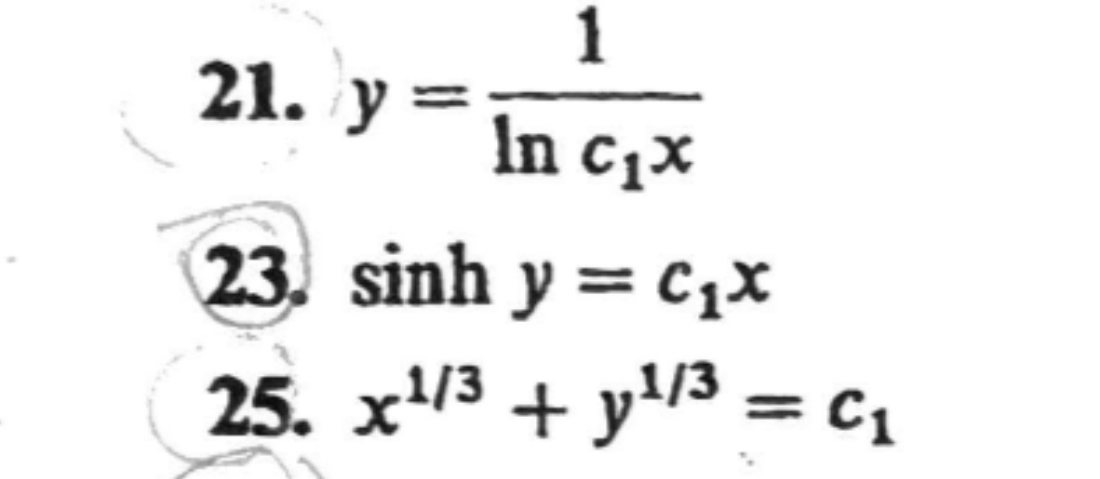 Find the orthogonal trajectories y = 1 l n c 1 x