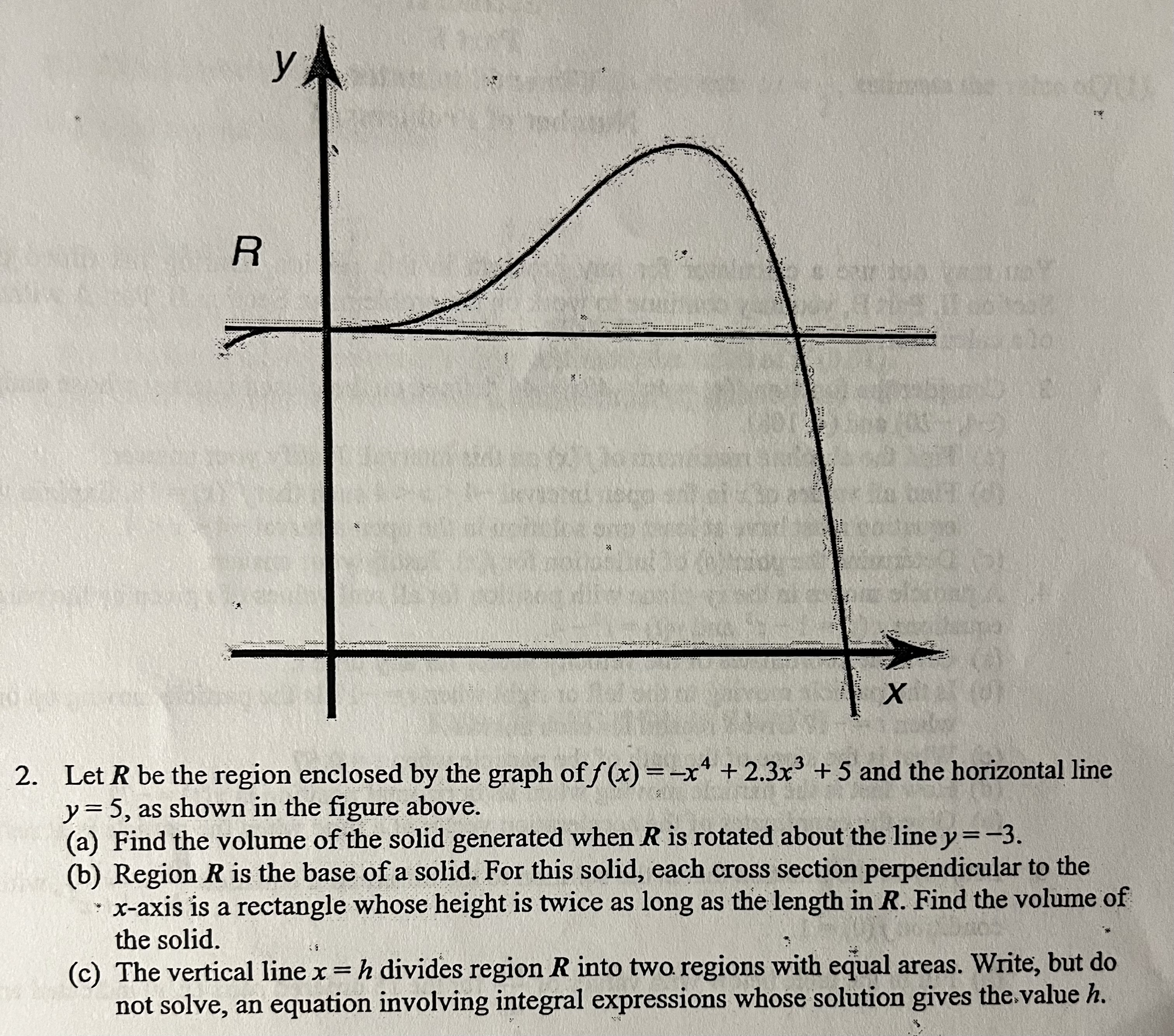2 . Let \ ( R \ ) be the region enclosed by the