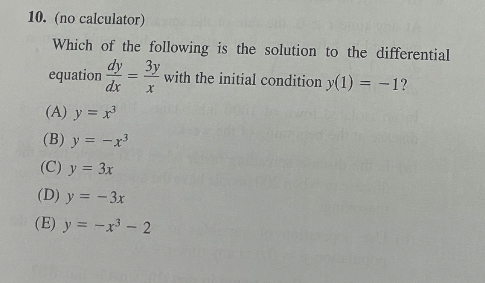 ( no calculator ) Which of the following is the