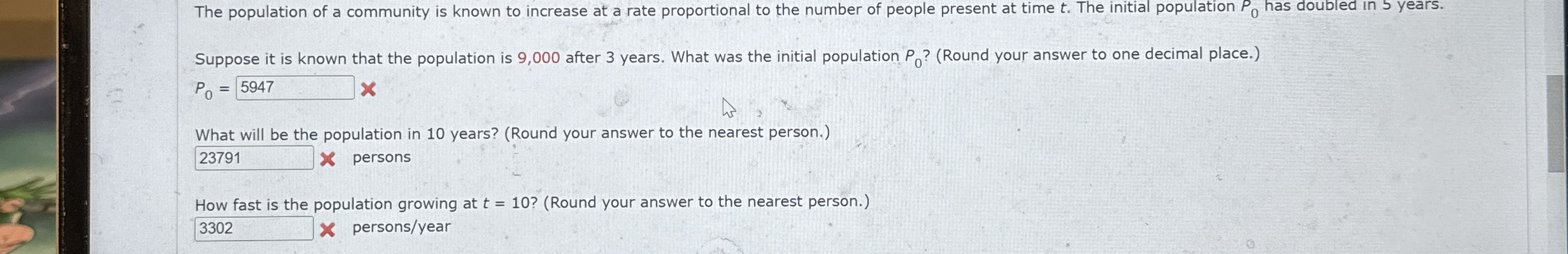 The population of a community is known to